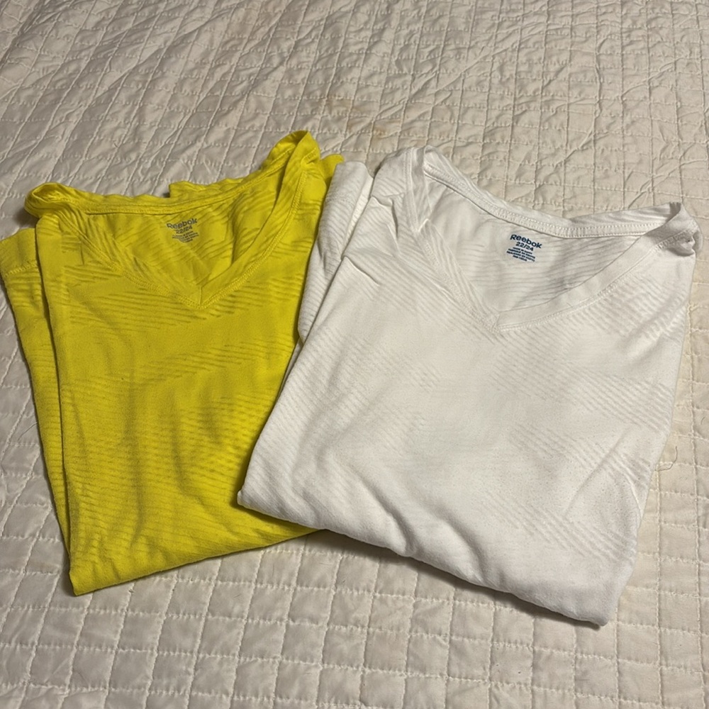 Reebok Sheer Workout T-Shirts (2) Size 22/24